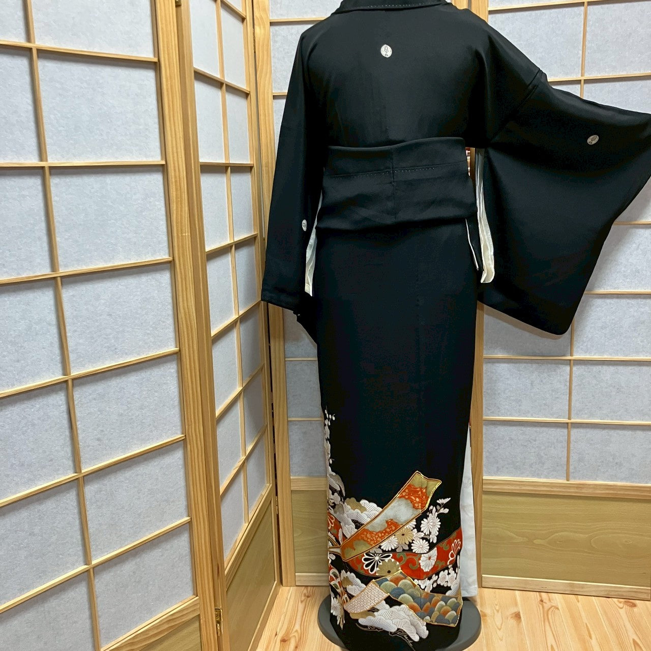 7103# Japanese Tomesode Kimono Vintage Womens Silk Fabric Robe Kimono only sold