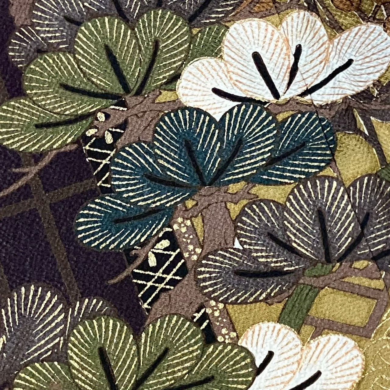 7098# Japanese Kimono Vintage Womens Silk Fabric Robe Kimono only sold