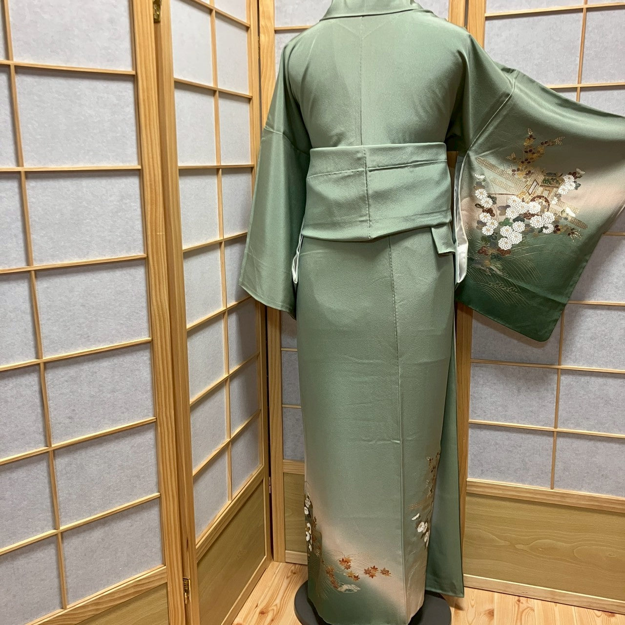 7104# Japanese Kimono Vintage Womens Silk Fabric Robe Kimono only sold