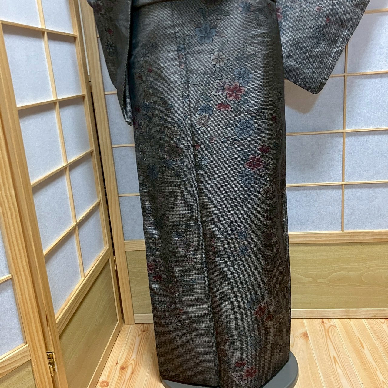 7105# Japanese Kimono Vintage Womens Silk Pongee Fabric Robe Kimono only sold