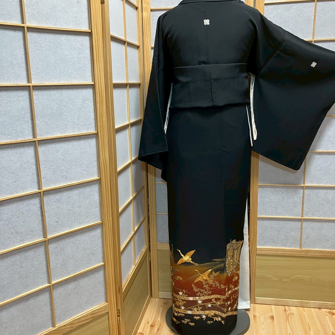 7110# Japanese Tomesode Kimono Vintage Womens Silk Fabric Robe Kimono only sold