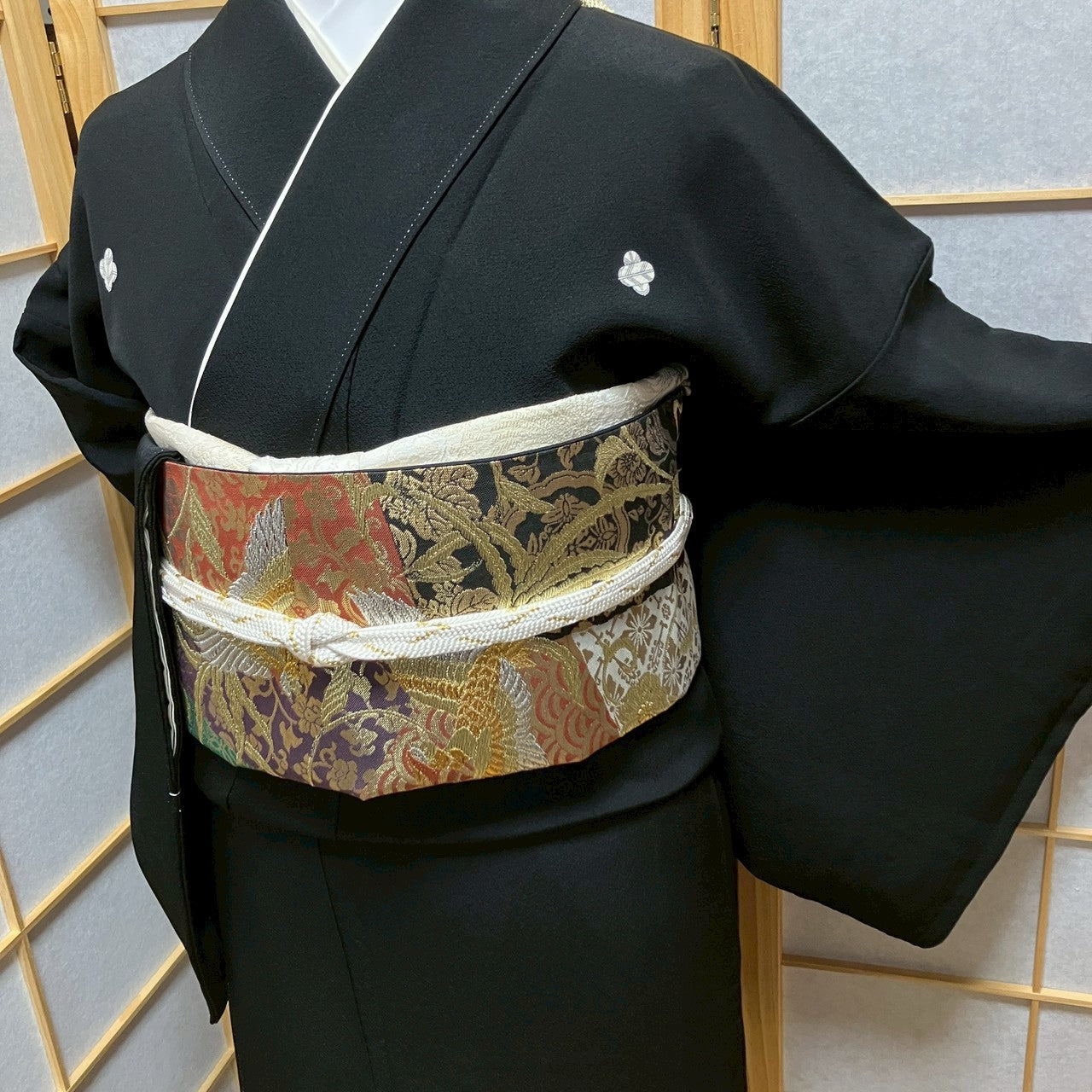 7110# Japanese Tomesode Kimono Vintage Womens Silk Fabric Robe Kimono only sold