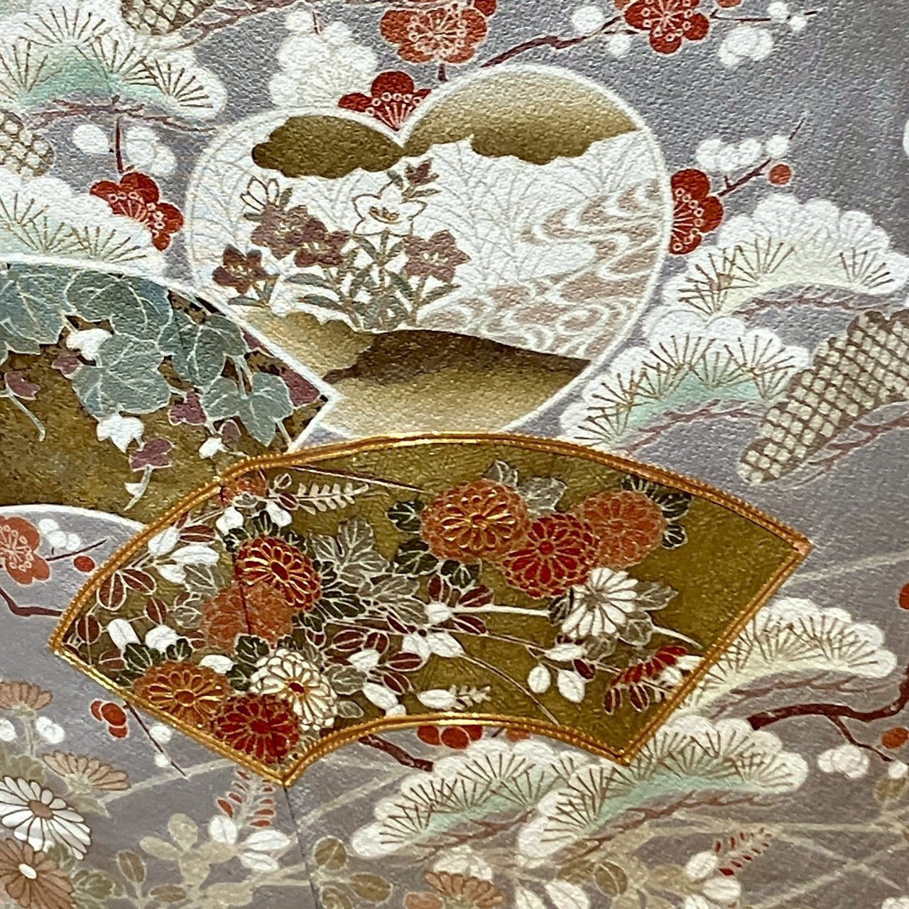 7111# Japanese Tomesode Kimono Vintage Womens Silk Fabric Robe Kimono only sold