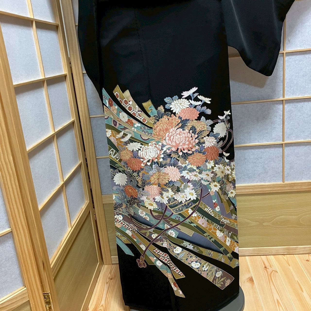 6763# Japanese Tomesode Kimono Vintage Womens Silk Fabric Robe Kimono only sold