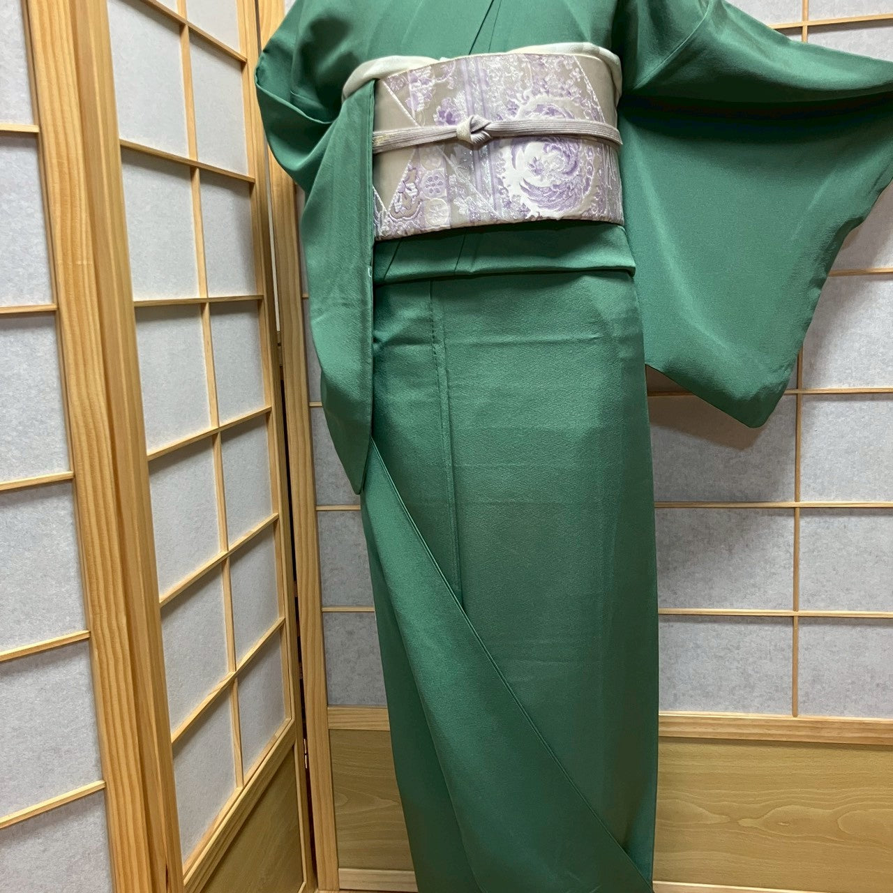 6765# Japanese Plain Kimono Vintage Womens Silk Fabric Robe Kimono only sold