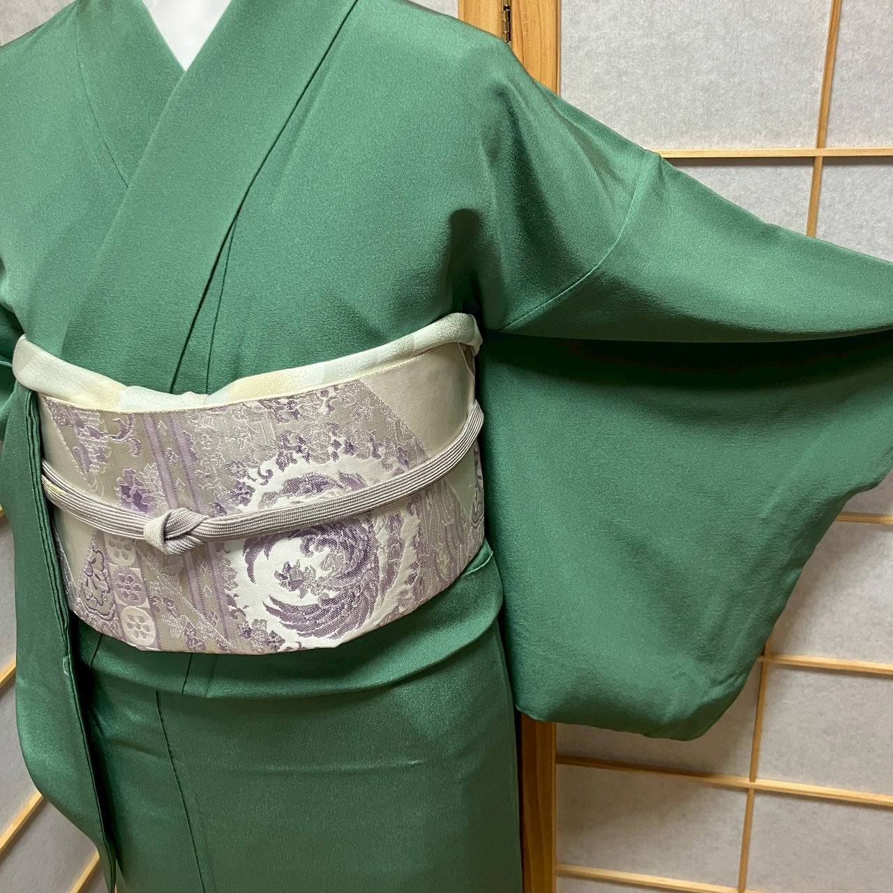 6765# Japanese Plain Kimono Vintage Womens Silk Fabric Robe Kimono only sold