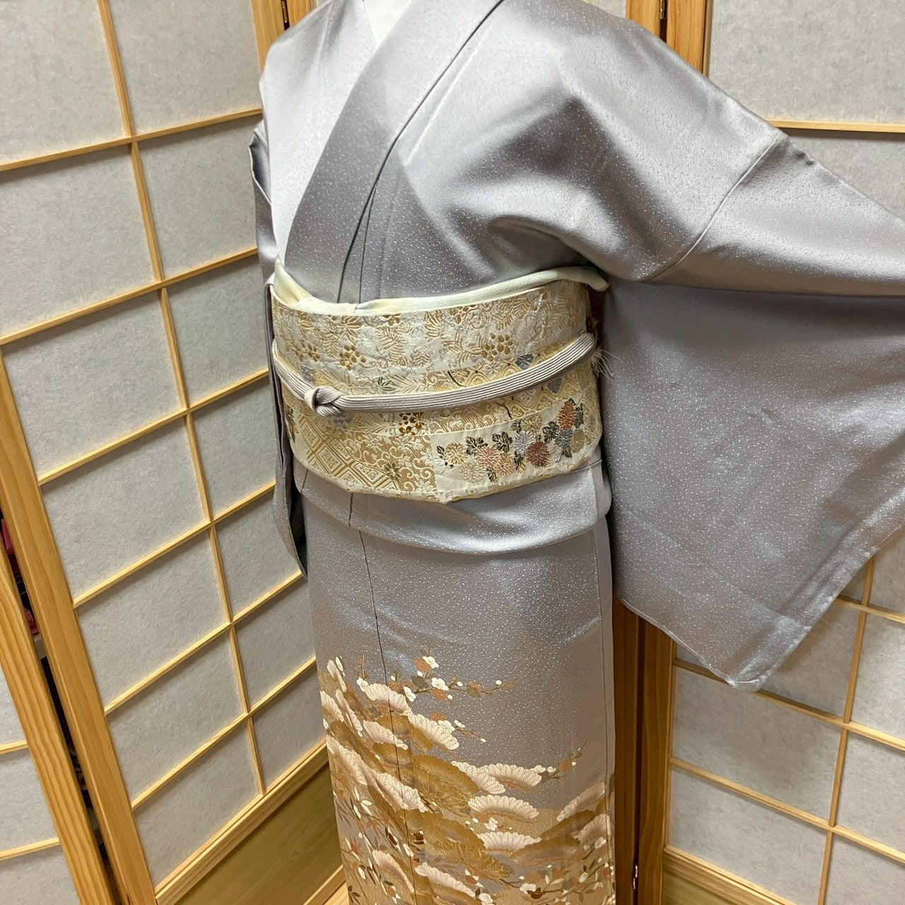 6745# Japanese Tomesode Kimono Vintage Womens Silk Fabric Robe Kimono only sold