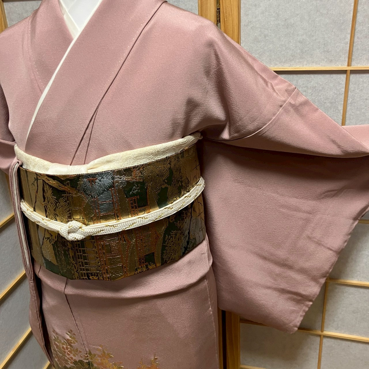 6767# Japanese Tomesode Kimono Vintage Womens Silk Fabric Robe Kimono only sold