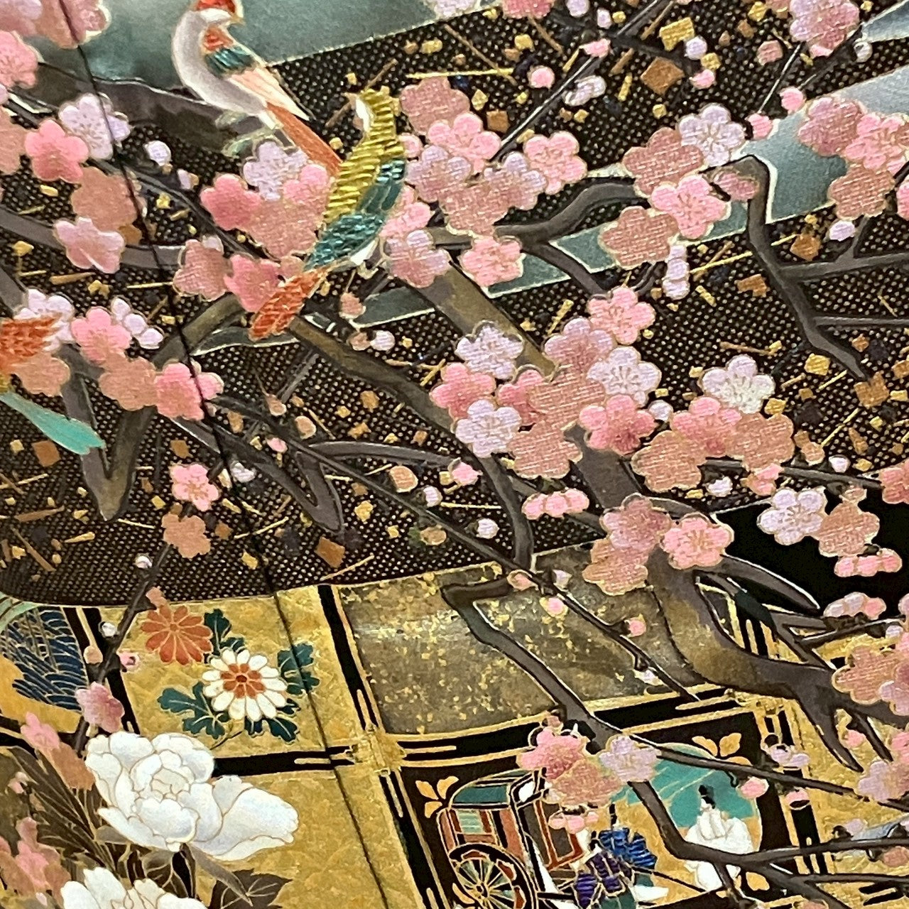 6768# Japanese Tomesode Kimono Vintage Womens Silk Fabric Robe Kimono only sold