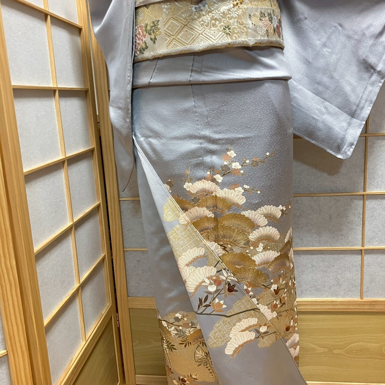 6745# Japanese Tomesode Kimono Vintage Womens Silk Fabric Robe Kimono only sold