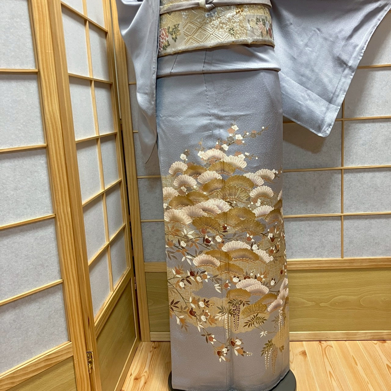 6745# Japanese Tomesode Kimono Vintage Womens Silk Fabric Robe Kimono only sold