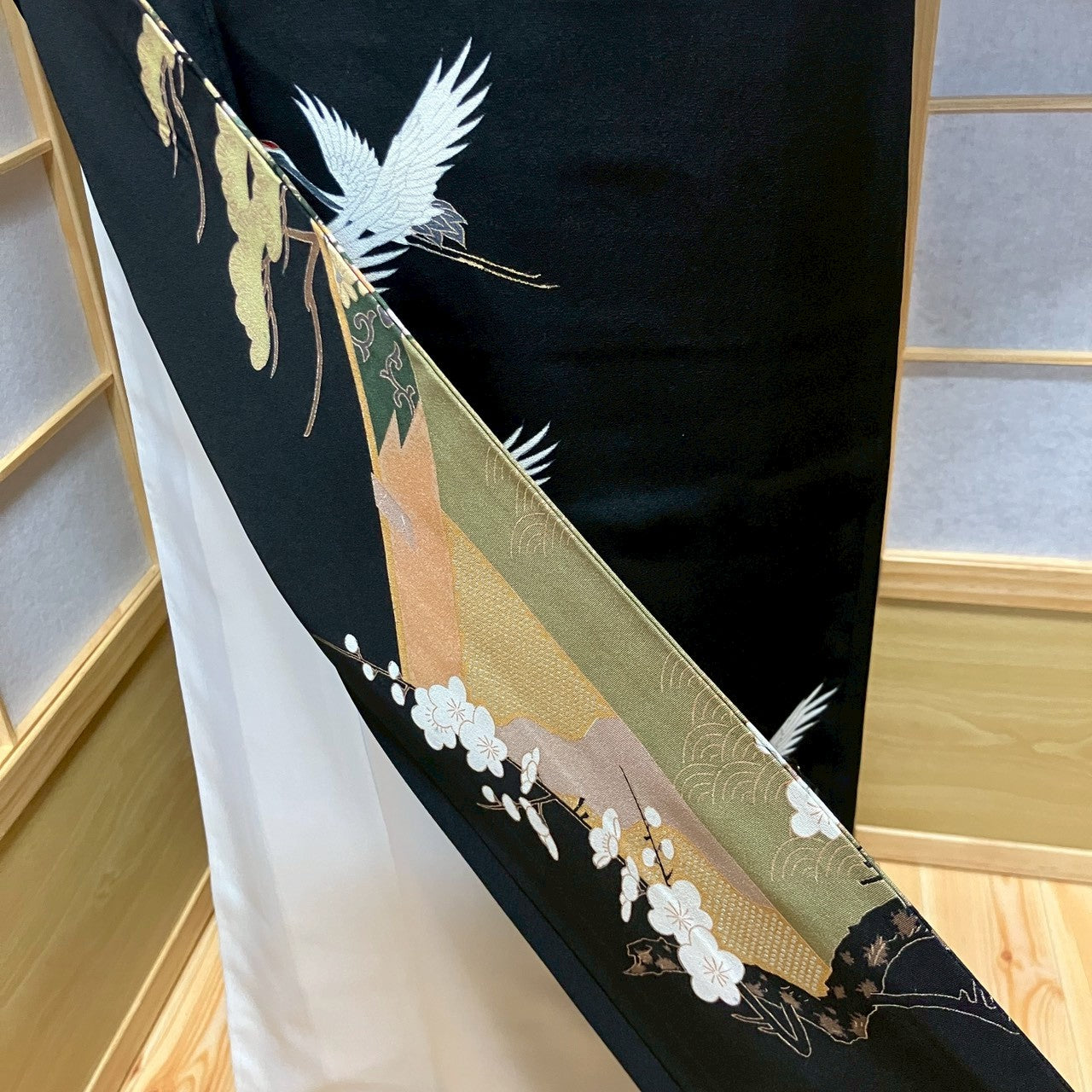 6771# Japanese Tomesode Kimono Vintage Womens Silk Fabric Robe Kimono only sold