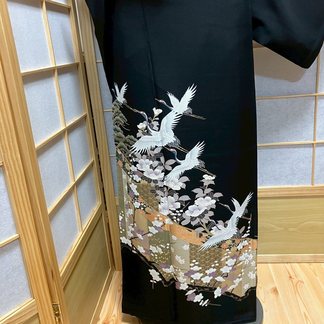 6771# Japanese Tomesode Kimono Vintage Womens Silk Fabric Robe Kimono only sold