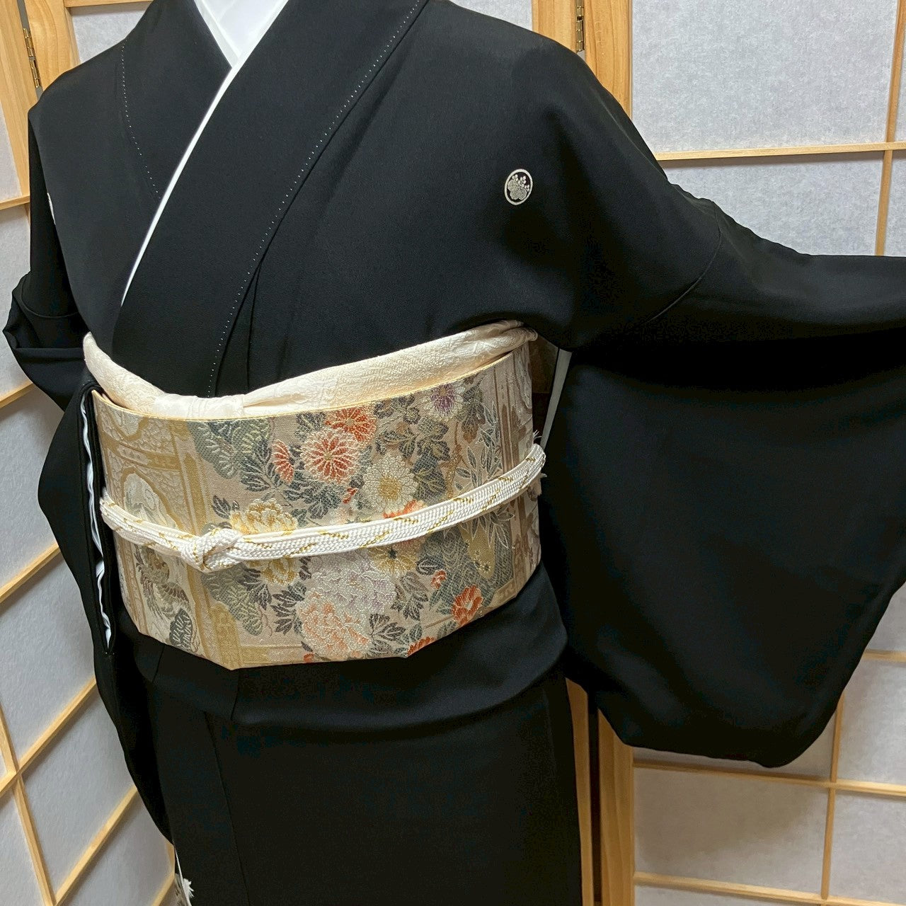 6771# Japanese Tomesode Kimono Vintage Womens Silk Fabric Robe Kimono only sold