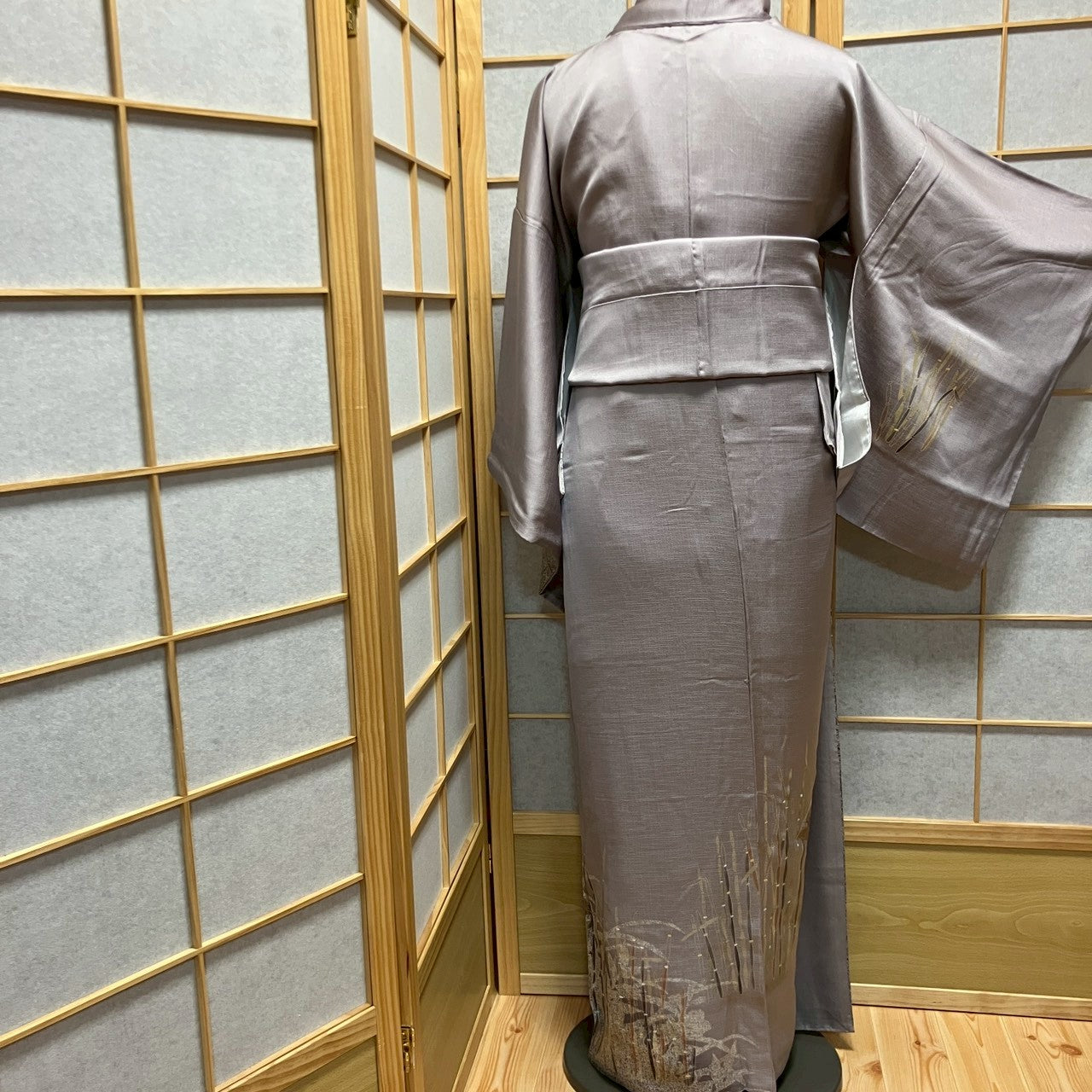 6772# Japanese Kimono Vintage Womens Silk Fabric Robe Kimono only sold