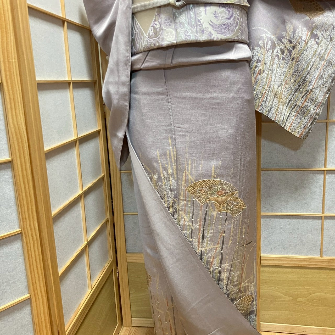 6772# Japanese Kimono Vintage Womens Silk Fabric Robe Kimono only sold