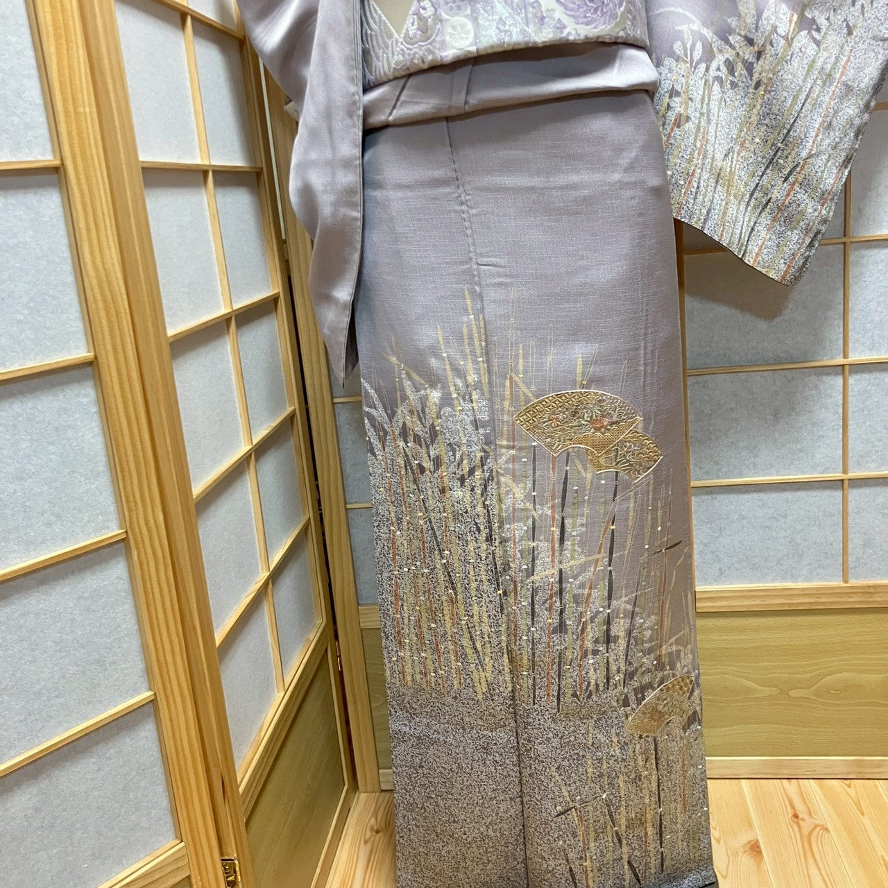 6772# Japanese Kimono Vintage Womens Silk Fabric Robe Kimono only sold