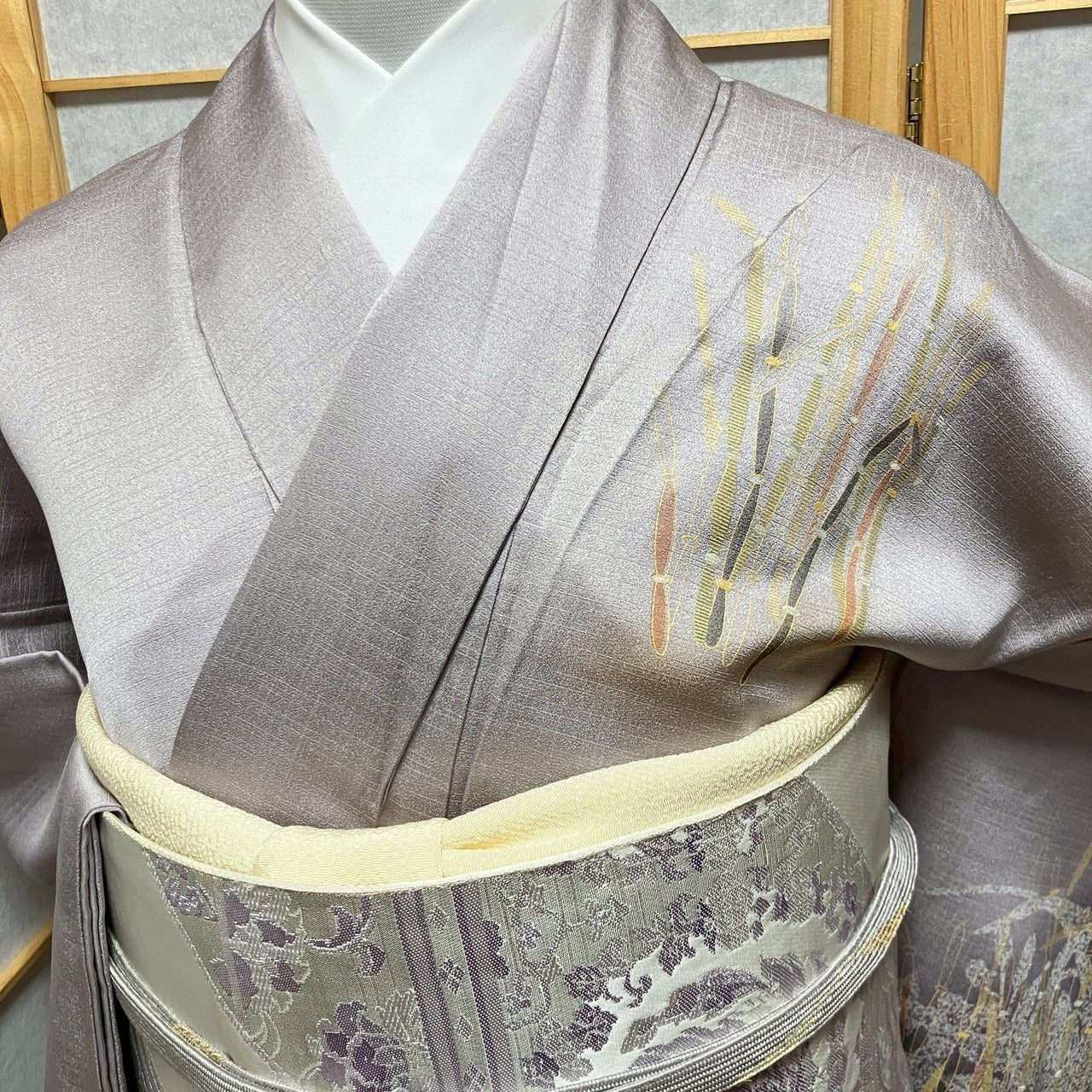 6772# Japanese Kimono Vintage Womens Silk Fabric Robe Kimono only sold