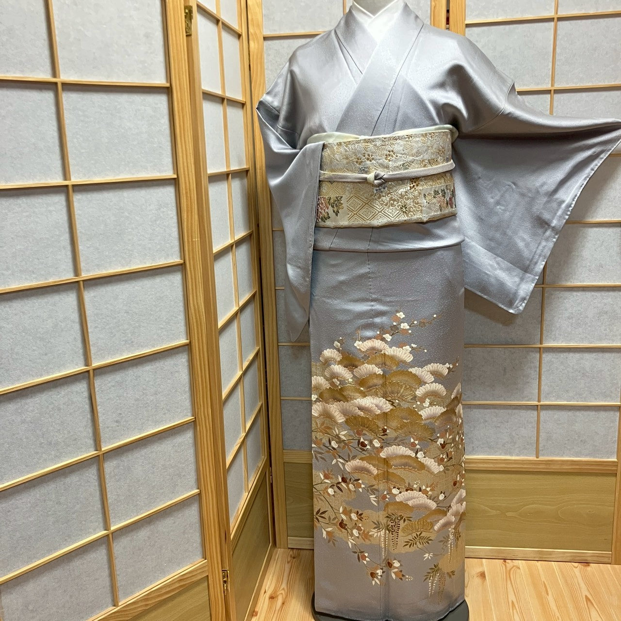 6745# Japanese Tomesode Kimono Vintage Womens Silk Fabric Robe Kimono only sold