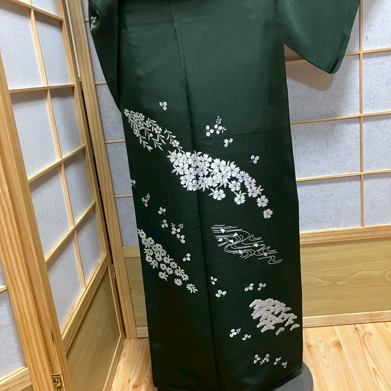 6773# Japanese Kimono Vintage Womens Silk Fabric Robe Kimono only sold