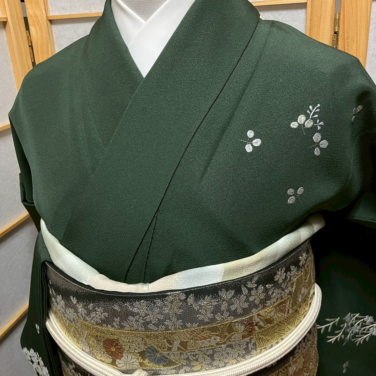 6773# Japanese Kimono Vintage Womens Silk Fabric Robe Kimono only sold