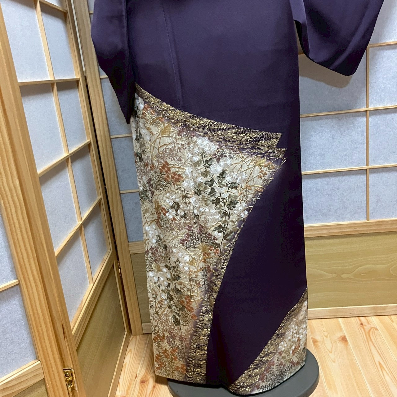 6775# Japanese Tomesode Kimono Vintage Womens Silk Fabric Robe Kimono only sold