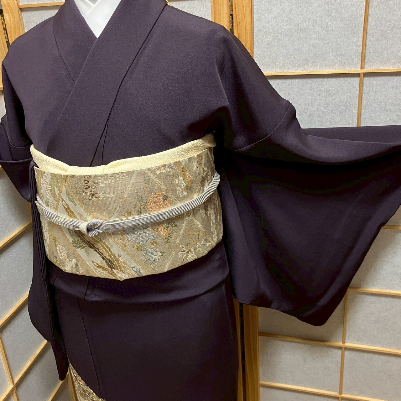 6775# Japanese Tomesode Kimono Vintage Womens Silk Fabric Robe Kimono only sold