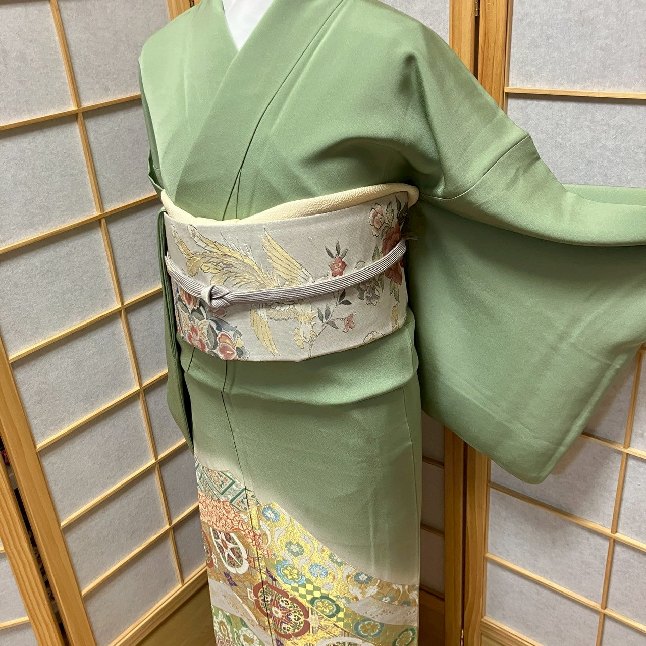 6749# Japanese Tomesode Kimono Vintage Womens Silk Fabric Robe Kimono only sold