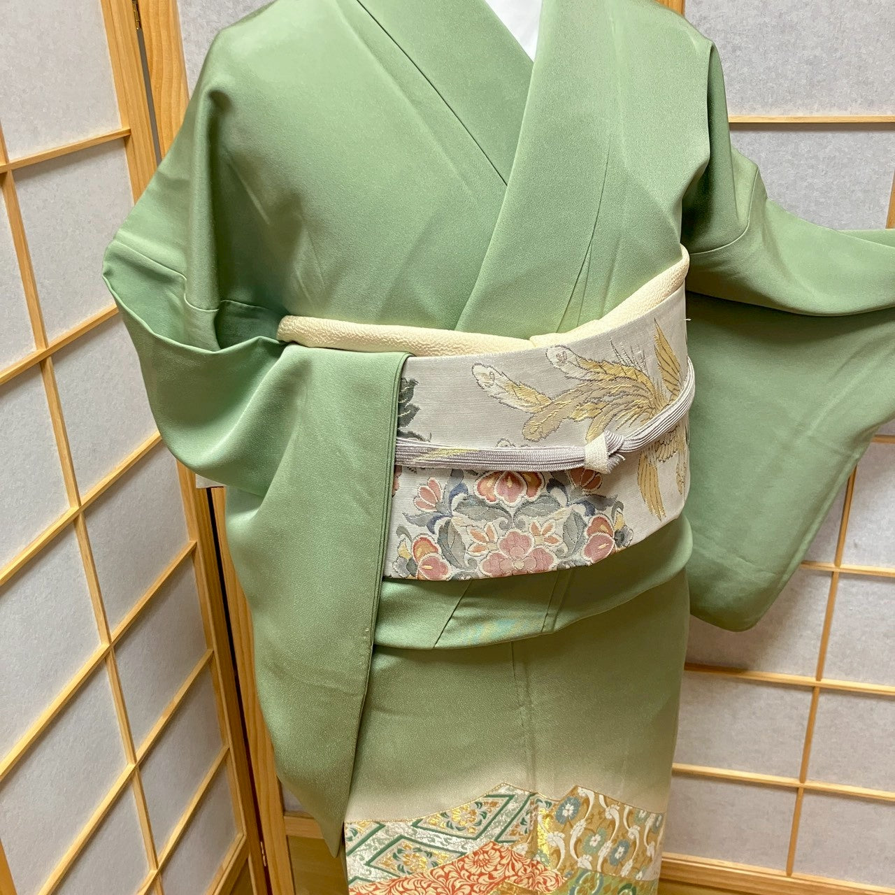 6749# Japanese Tomesode Kimono Vintage Womens Silk Fabric Robe Kimono only sold