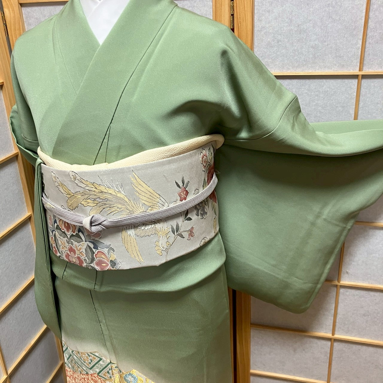 6749# Japanese Tomesode Kimono Vintage Womens Silk Fabric Robe Kimono only sold