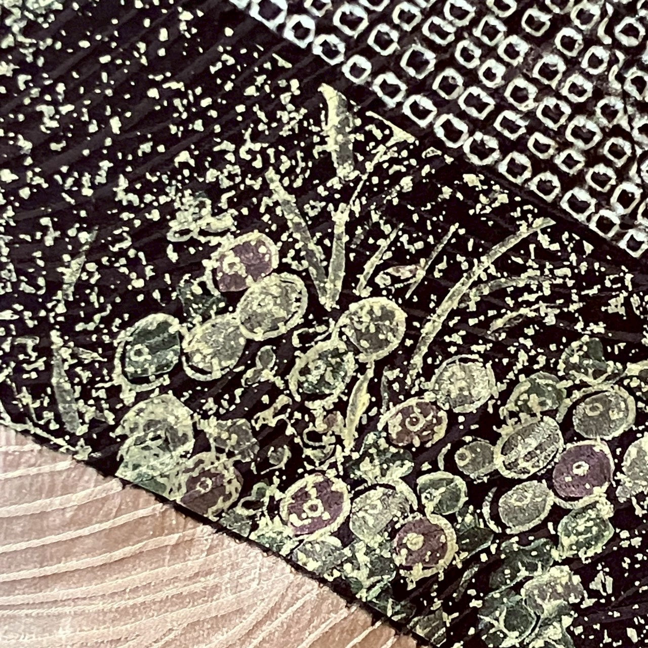 6751# Japanese Kimono Vintage Womens Silk Fabric Robe Kimono only sold Shibori