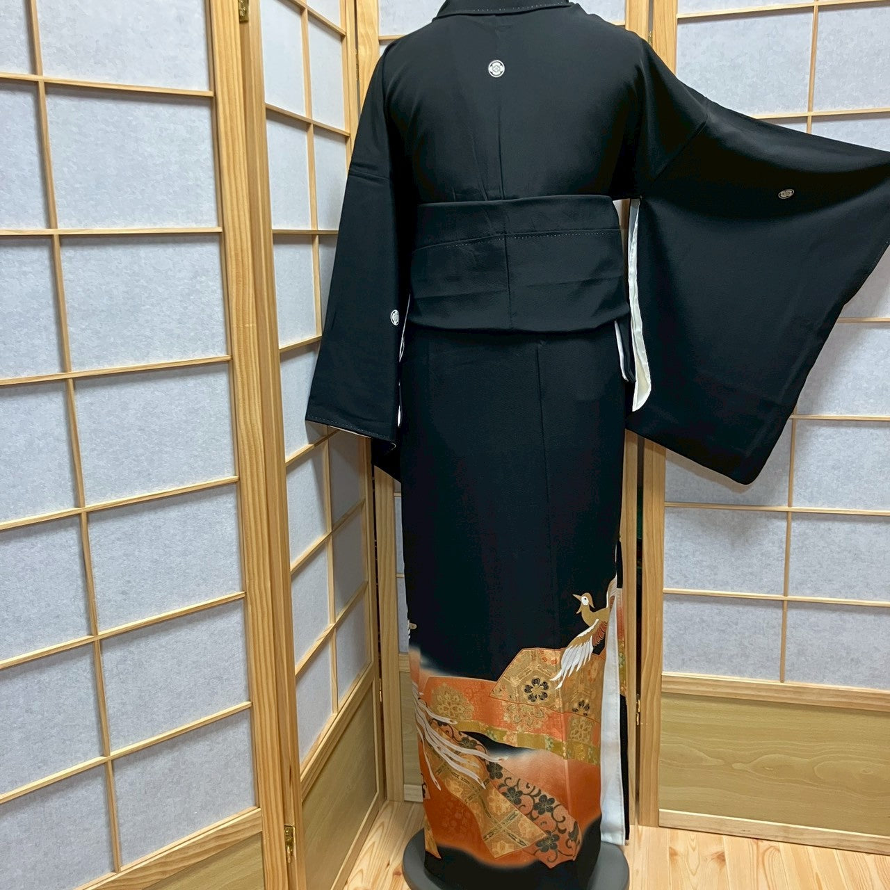 6778# Japanese Tomesode Kimono Vintage Womens Silk Fabric Robe Kimono only sold