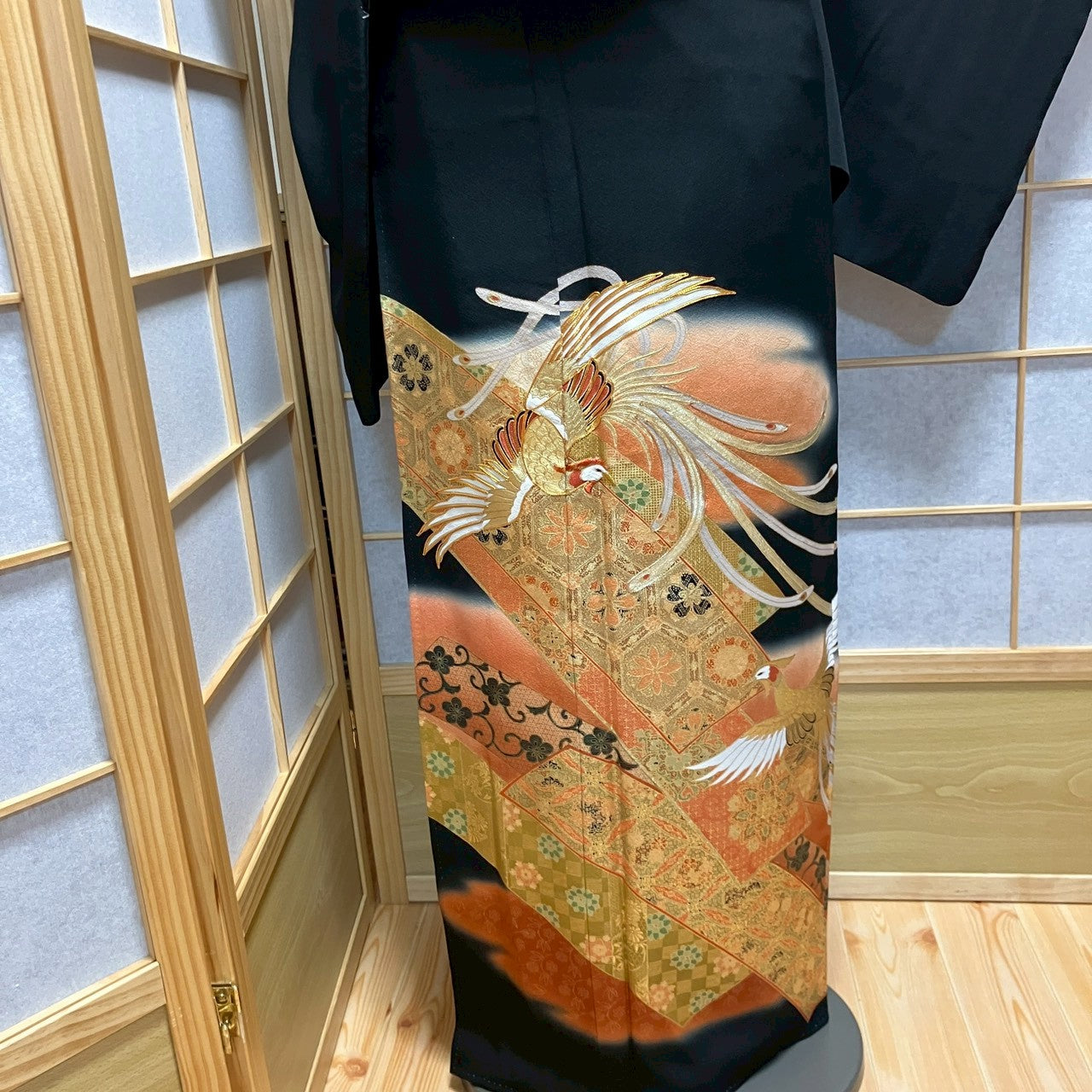 6778# Japanese Tomesode Kimono Vintage Womens Silk Fabric Robe Kimono only sold