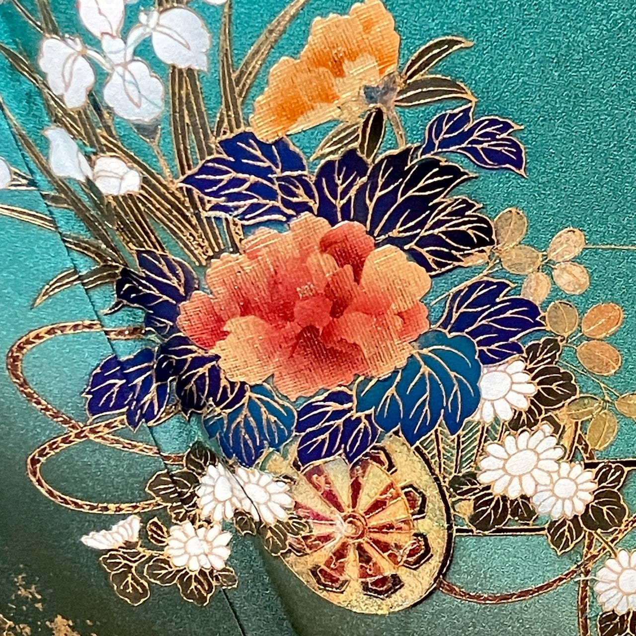 6786# Japanese Kimono Vintage Womens Silk Fabric Robe Kimono only sold Unused