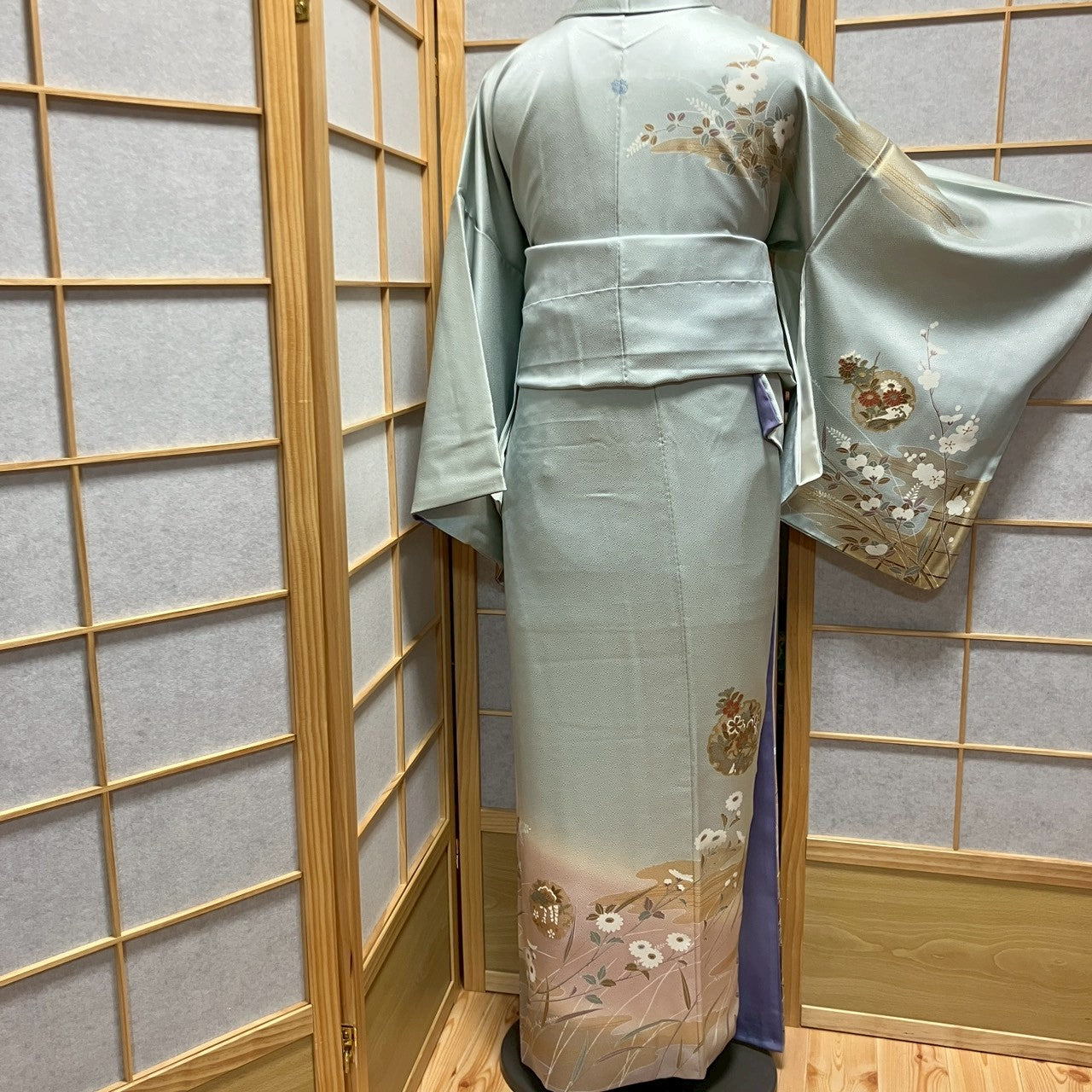 6787# Japanese Kimono Vintage Womens Silk Fabric Robe Kimono only sold