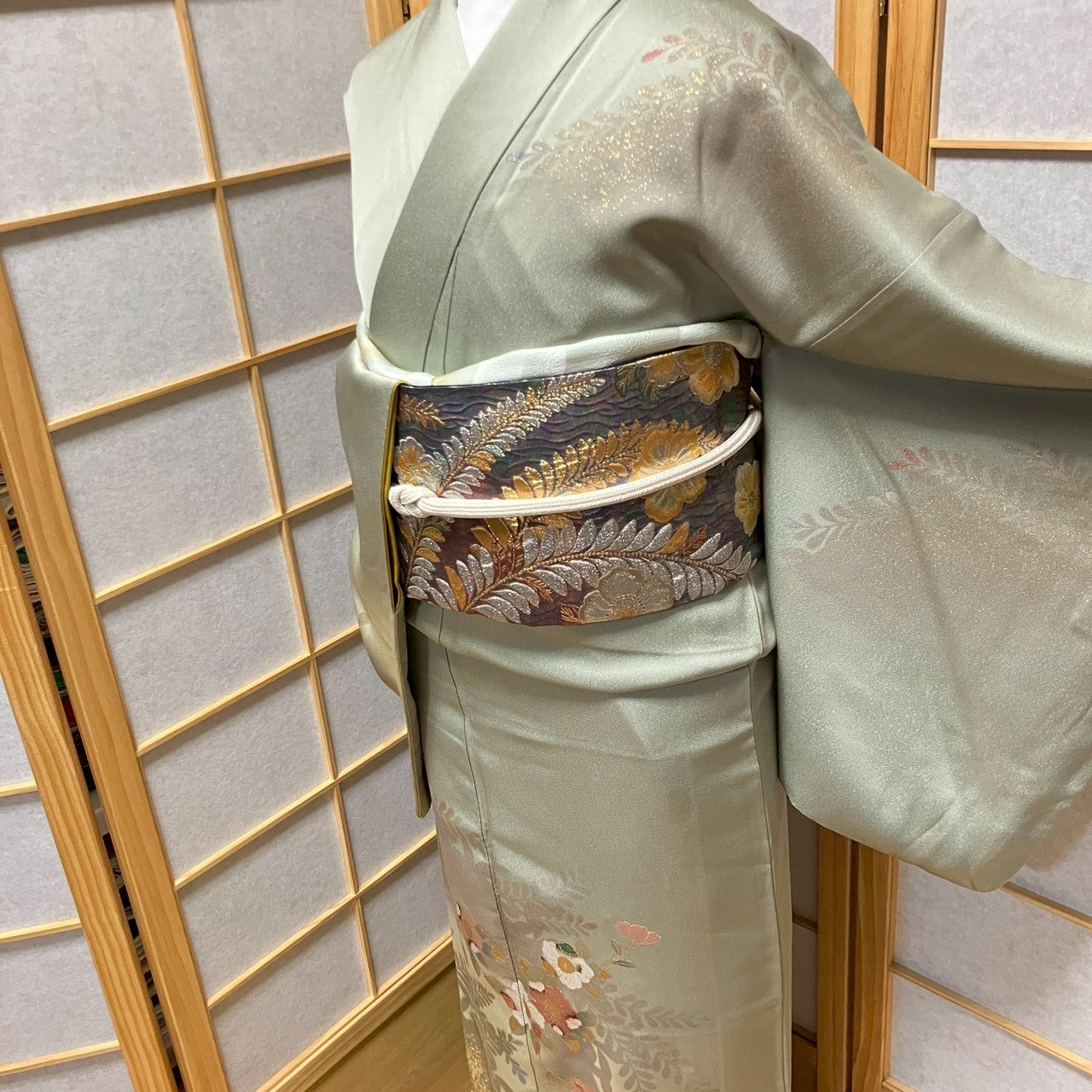 6789# Japanese Kimono Vintage Womens Silk Fabric Robe Kimono only sold