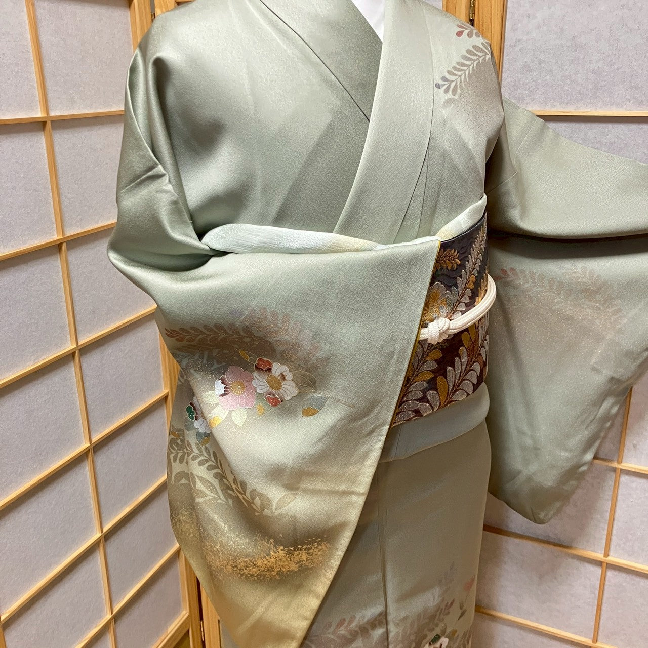 6789# Japanese Kimono Vintage Womens Silk Fabric Robe Kimono only sold