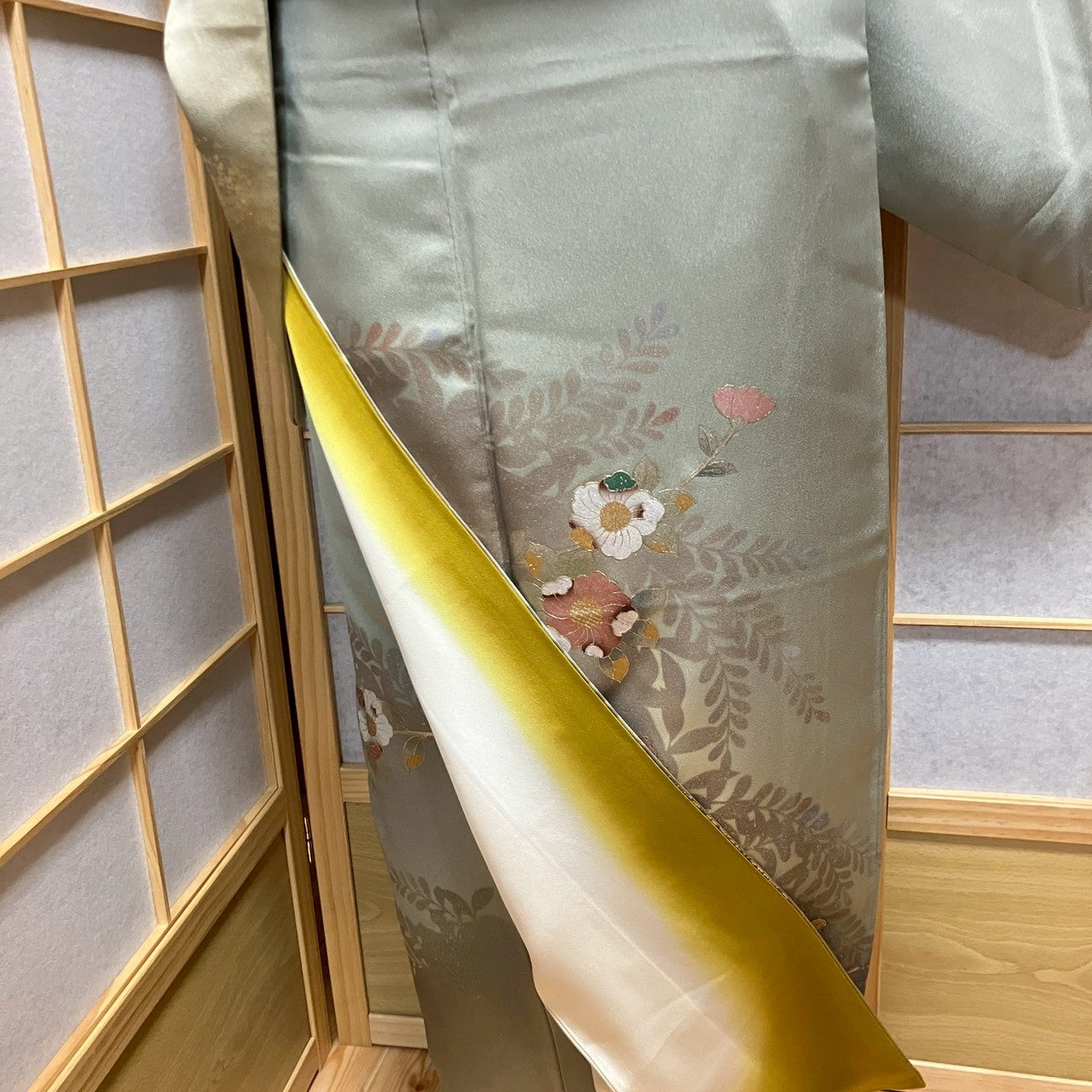 6789# Japanese Kimono Vintage Womens Silk Fabric Robe Kimono only sold