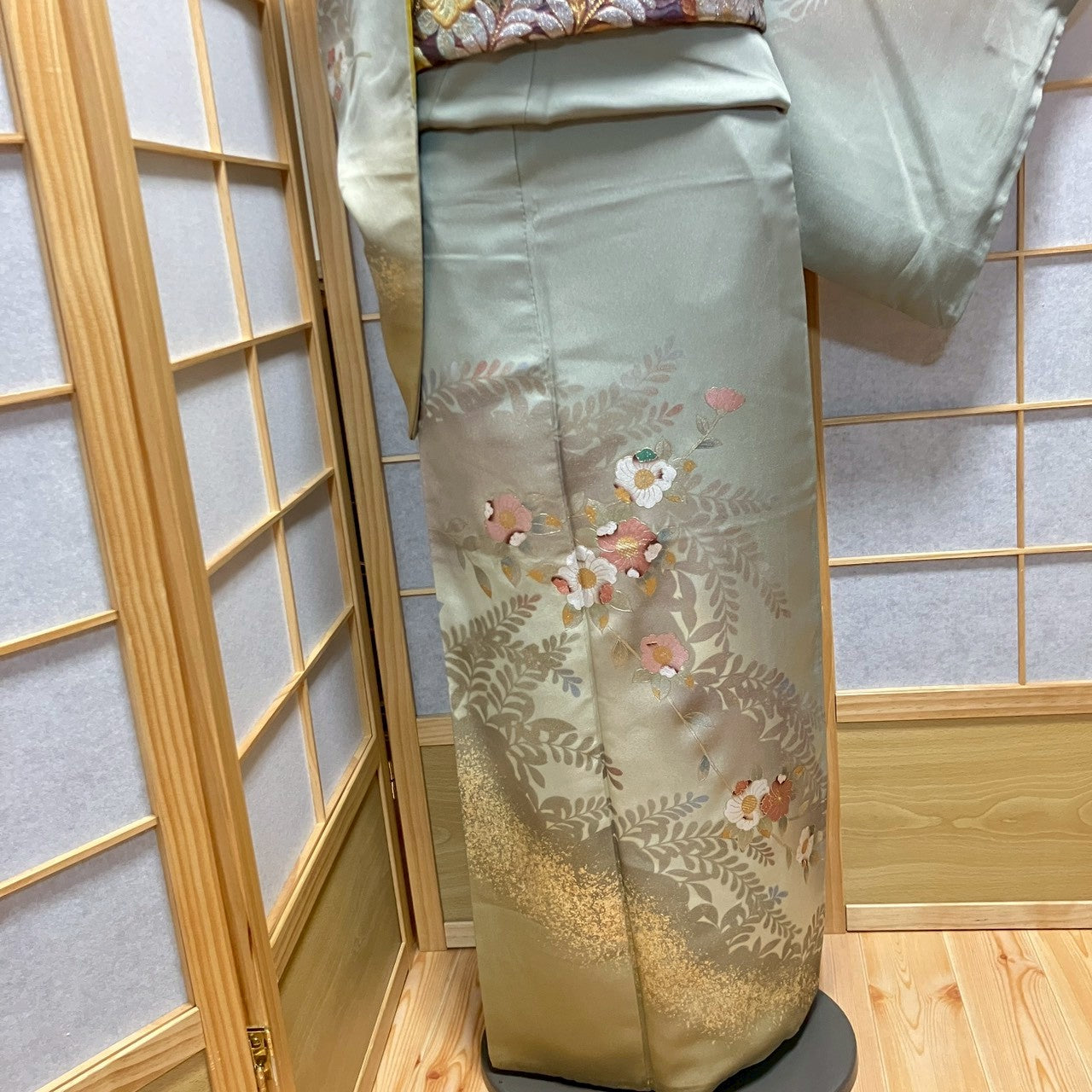 6789# Japanese Kimono Vintage Womens Silk Fabric Robe Kimono only sold