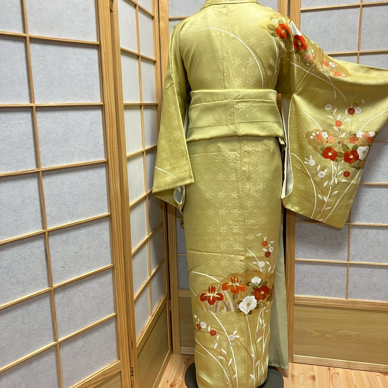 6790# Japanese Kimono Vintage Womens Silk Fabric Robe Kimono only sold