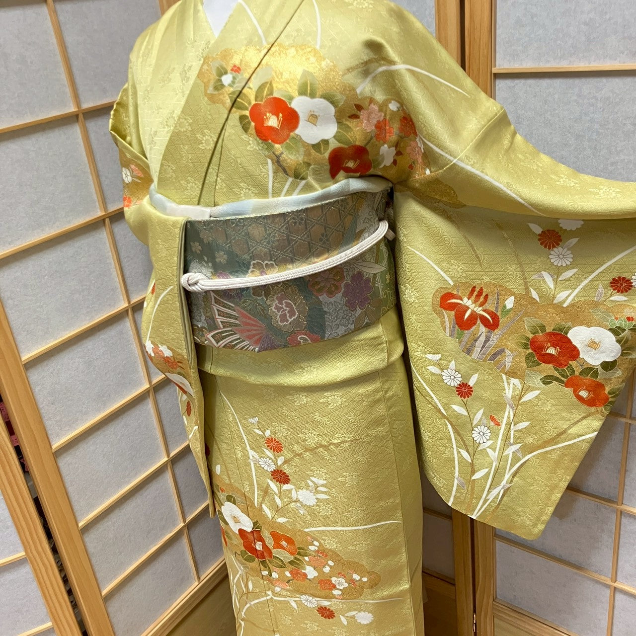 6790# Japanese Kimono Vintage Womens Silk Fabric Robe Kimono only sold