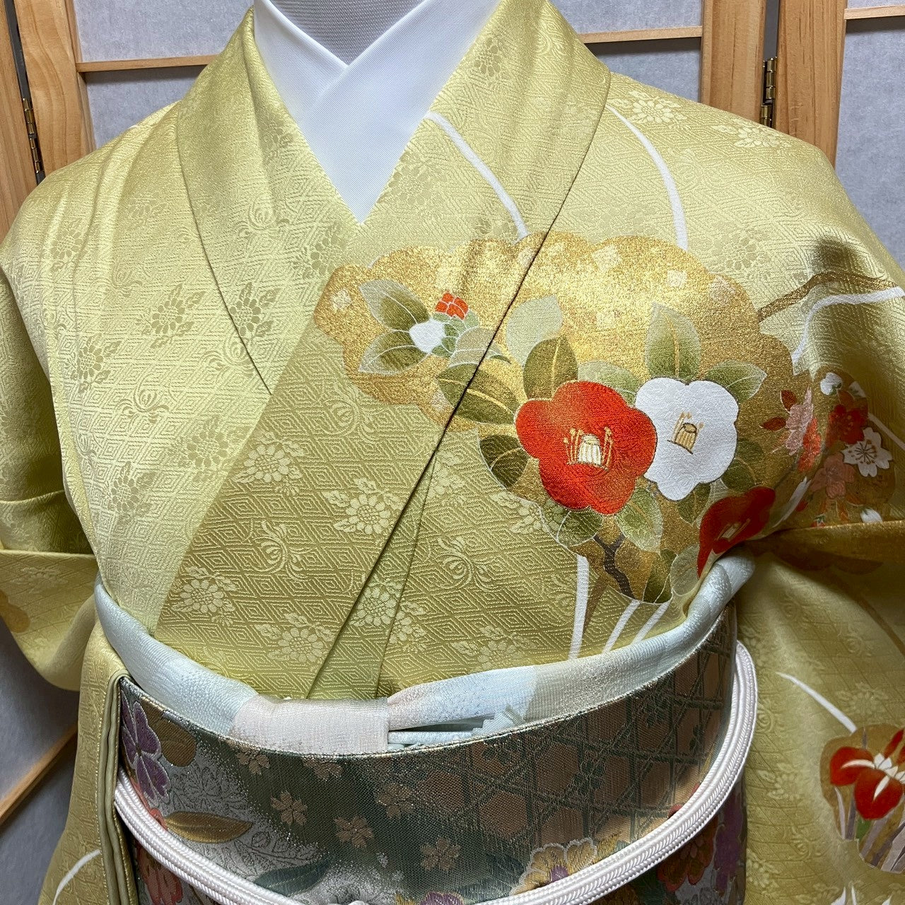 6790# Japanese Kimono Vintage Womens Silk Fabric Robe Kimono only sold