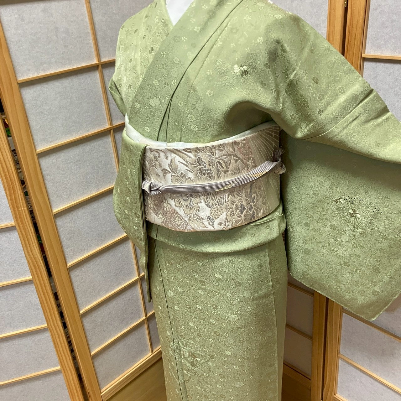 6791# Japanese Kimono Vintage Womens Silk Fabric Robe Kimono only sold