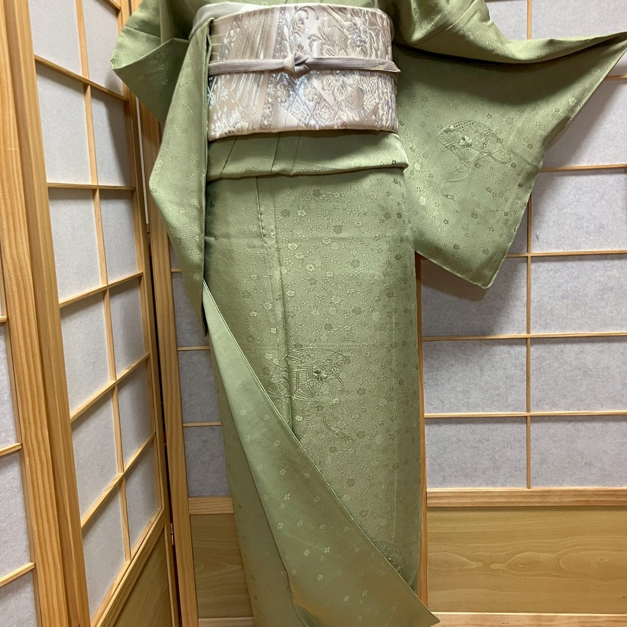 6791# Japanese Kimono Vintage Womens Silk Fabric Robe Kimono only sold