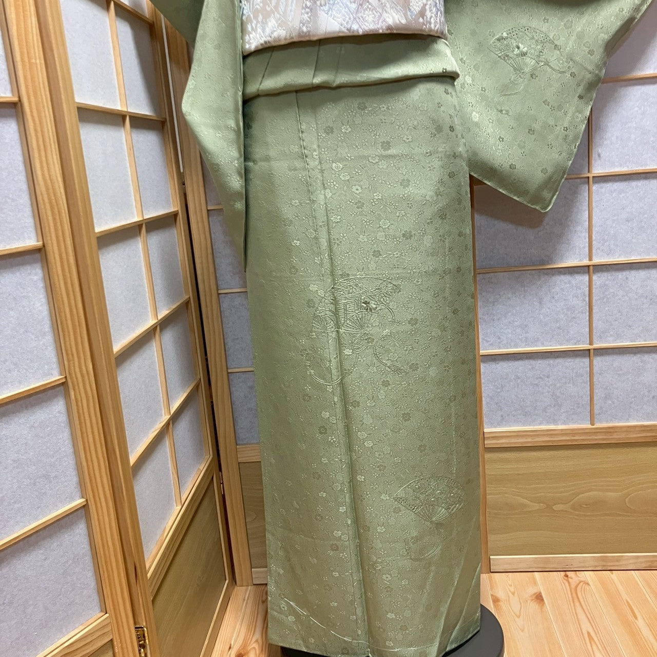 6791# Japanese Kimono Vintage Womens Silk Fabric Robe Kimono only sold