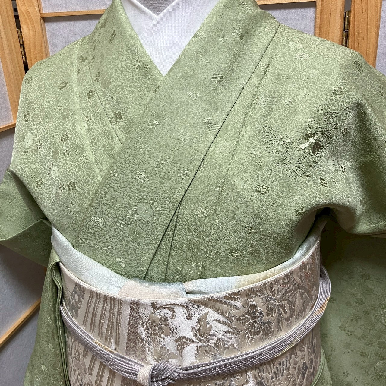 6791# Japanese Kimono Vintage Womens Silk Fabric Robe Kimono only sold