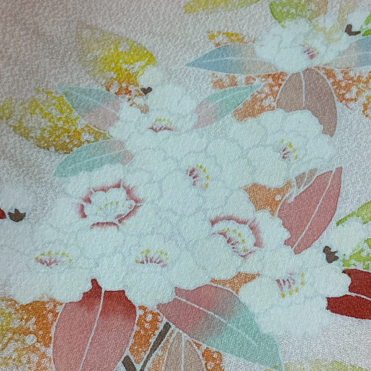 6794# Japanese Kimono Vintage Womens Silk Fabric Robe Kimono only sold Pink