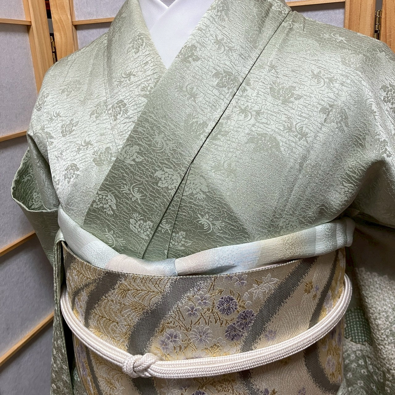 6788# Japanese Kimono Vintage Womens Silk Fabric Robe Kimono only sold Shibori