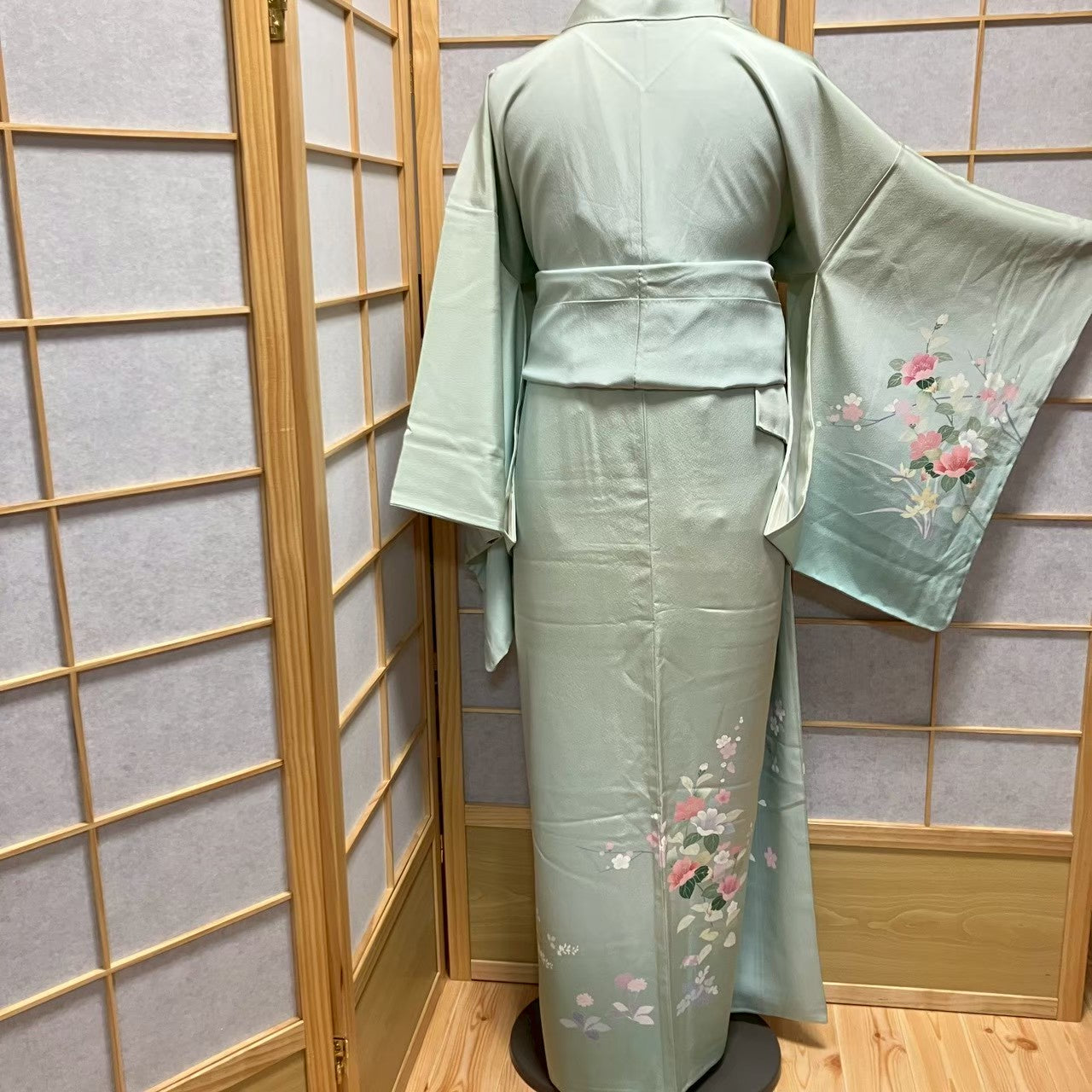 7166# Japanese Kimono Vintage Womens Silk Fabric Robe Kimono only sold