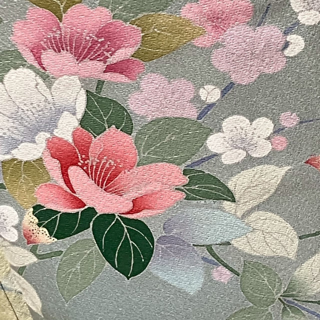 7166# Japanese Kimono Vintage Womens Silk Fabric Robe Kimono only sold